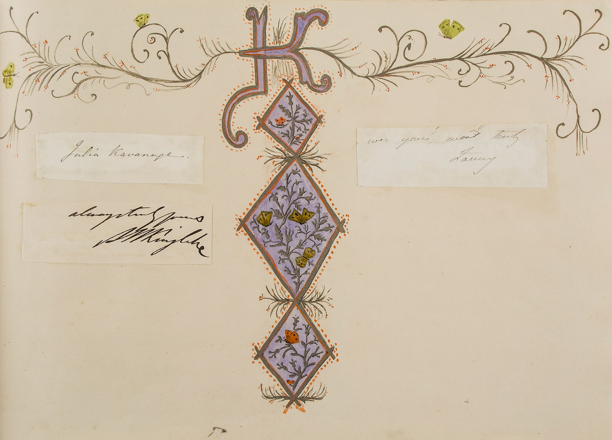 AUTOGRAPH ALBUM - INCL. RUSKIN - Autograph album containing letters and clipped signatures by... - Image 2 of 5