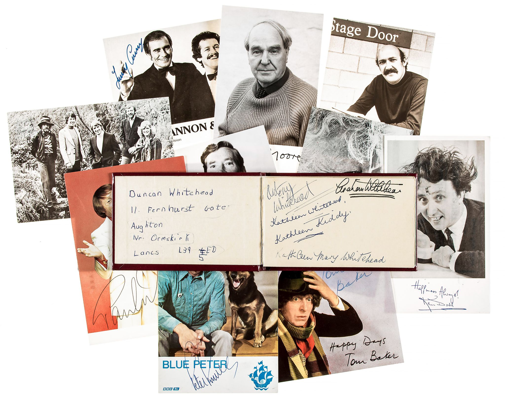 AUTOGRAPH COLLECTION - BRITISH ENTERTAINERS - Autograph album containing signatures mainly by