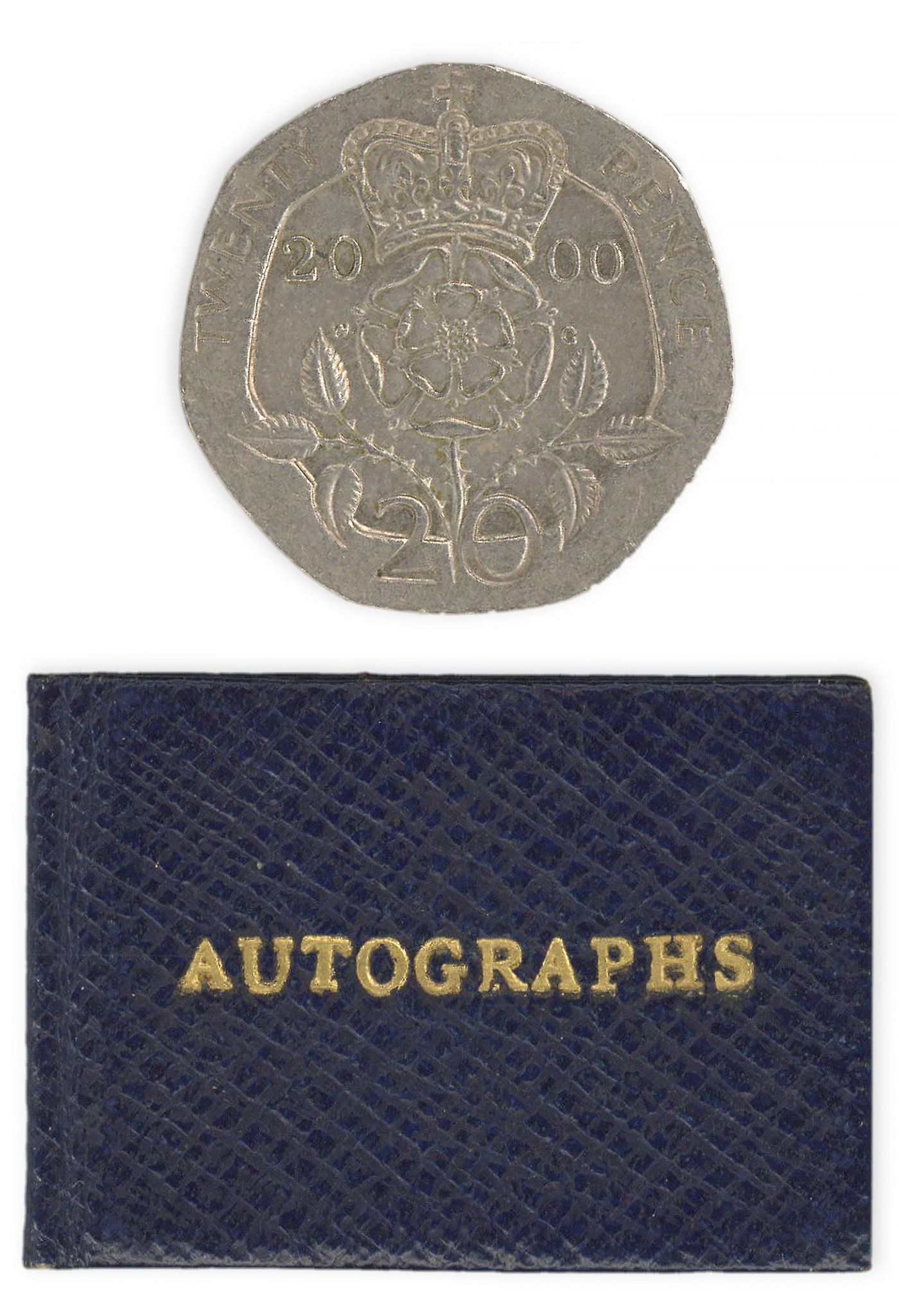 MINIATURE AUTOGRAPH BOOK - CHURCHILL, CHAMBERLAIN - Autograph book containing the signatures of