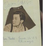AUTOGRAPH ALBUM - INCL. ORSON WELLES - Autograph album including signatures of Orson Welles, Ida