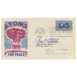 TIBBETS, PAUL - First day cover with a US #1070 'Atoms for Peace First day cover with a US #1070 '