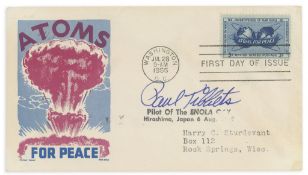 TIBBETS, PAUL - First day cover with a US #1070 'Atoms for Peace First day cover with a US #1070 '