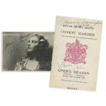 CALLAS, MARIA - A leaf torn from the programme of the 1952 season of the Royal... A leaf torn from