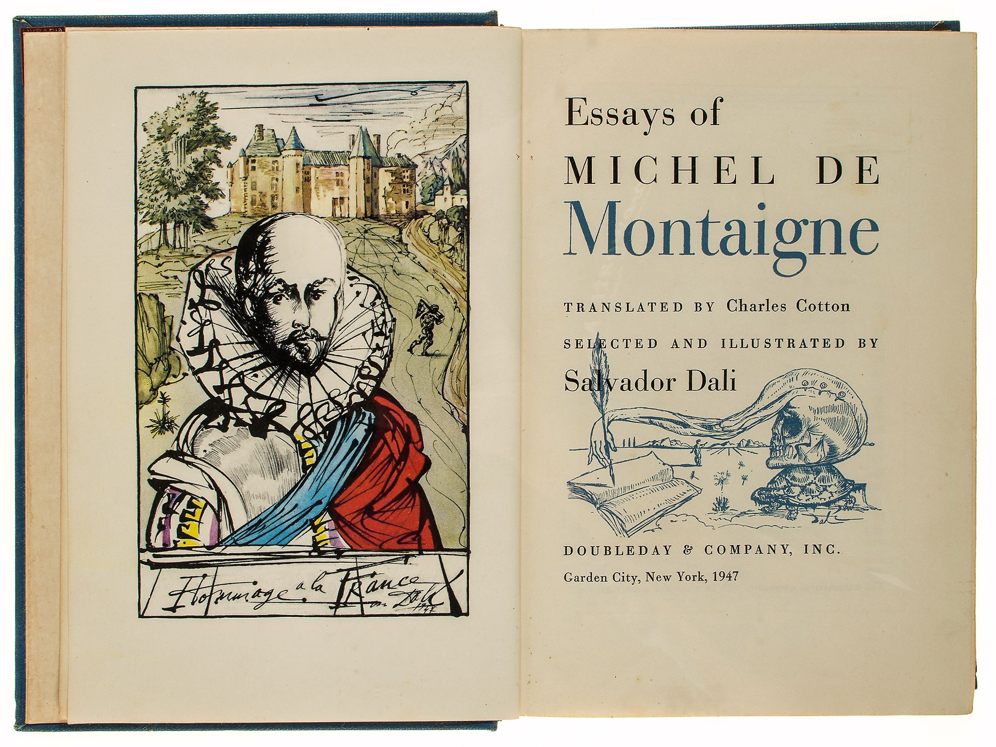 DALI, SALVADOR - 'Essays of Michel de Montaigne' with colour and black and white... 'Essays of - Image 3 of 3