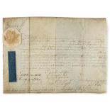 GEORGE II, KING & WILLIAM PITT - Royal document on vellum, appointing John Webster to be