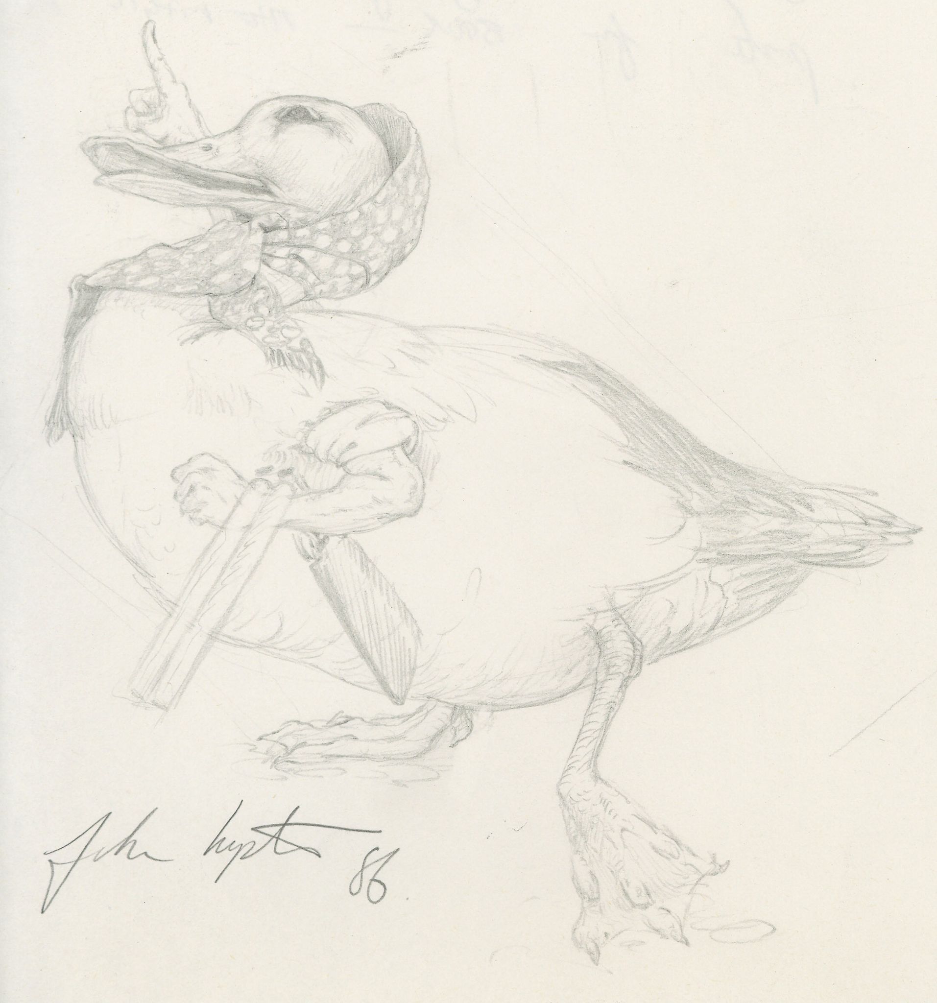 LUPTON, JOHN - Album comprising original pencil sketches by English artist and... Album comprising - Image 5 of 6