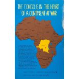 **CONGO - MOBUTU - Three 112 x 71.5 cm unique handmade posters attacking... Three 112 x 71.5 cm