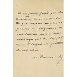 DUMAS, ALEXANDRE FILS - Autograph letter signed in French, advising his recipient to make...