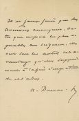 DUMAS, ALEXANDRE FILS - Autograph letter signed in French, advising his recipient to make...