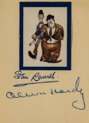 AUTOGRAPH ALBUM- INCL. LAUREL & HARDY - Small autograph album including signatures of Stan Laurel