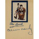 AUTOGRAPH ALBUM- INCL. LAUREL & HARDY - Small autograph album including signatures of Stan Laurel