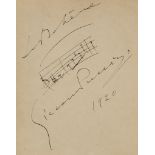 AUTOGRAPH ALBUM- INCL. PUCCINI, GILBERT, DIAGHILEV - Autograph album kept by Lady Magdalene Louis