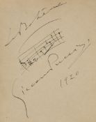AUTOGRAPH ALBUM- INCL. PUCCINI, GILBERT, DIAGHILEV - Autograph album kept by Lady Magdalene Louis
