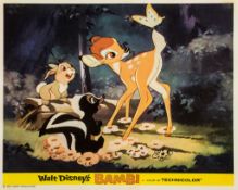DISNEY, WALT - Lobby cards, Album containing 31 Disney lobby cards from feature films such as Bambi,