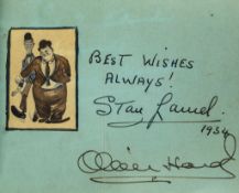 AUTOGRAPH ALBUM - INCL. LAUREL & HARDY - Autograph album including signatures by Stan Laurel and