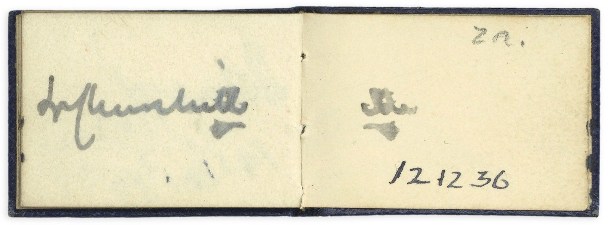 MINIATURE AUTOGRAPH BOOK - CHURCHILL, CHAMBERLAIN - Autograph book containing the signatures of - Image 2 of 4