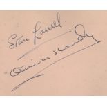 AUTOGRAPH ALBUM -INCL. LAUREL & HARDY - Autograph album with signatures and photographs of