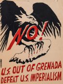 **ANTI-IMPERIALISM - Collection of handmade posters used in political demonstrations... Collection