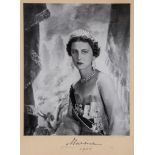 MARINA OF KENT - CECIL BEATON - Mounted 25 x 20cm black and white, head and shoulders