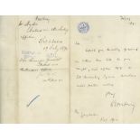 PRIMROSE, ARCHIBALD PHILIP LORD ROSEBERY - Autograph letter signed on headed ‘New Club Edinburgh’