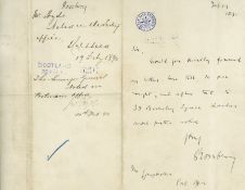 PRIMROSE, ARCHIBALD PHILIP LORD ROSEBERY - Autograph letter signed on headed ‘New Club Edinburgh’