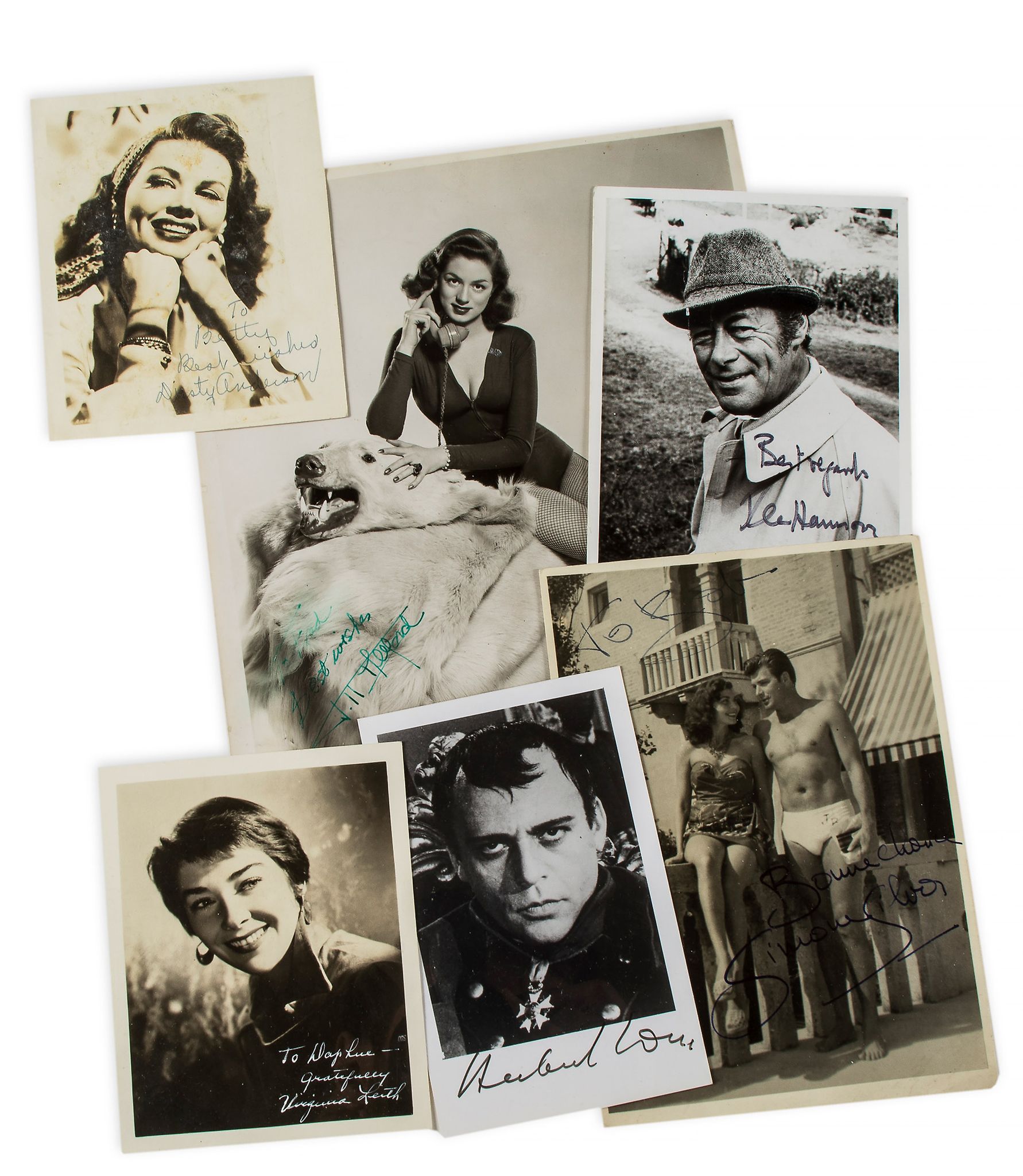 CLASSIC HOLLYWOOD - Collection of signed photographs, postcards Collection of signed photographs, - Image 2 of 3