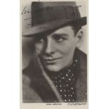 GIELGUD, JOHN - Black and white, head and shoulders postcard photograph of John... Black and