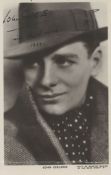 GIELGUD, JOHN - Black and white, head and shoulders postcard photograph of John... Black and