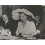 HAYWORTH, RITA & PRINCE ALY KHAN - Collection of fourteen black and white original photographs of