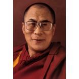 DALAI LAMA - A 15 x 10.5cm, colour, head and shoulders photograph of His... A 15 x 10.5cm, colour,