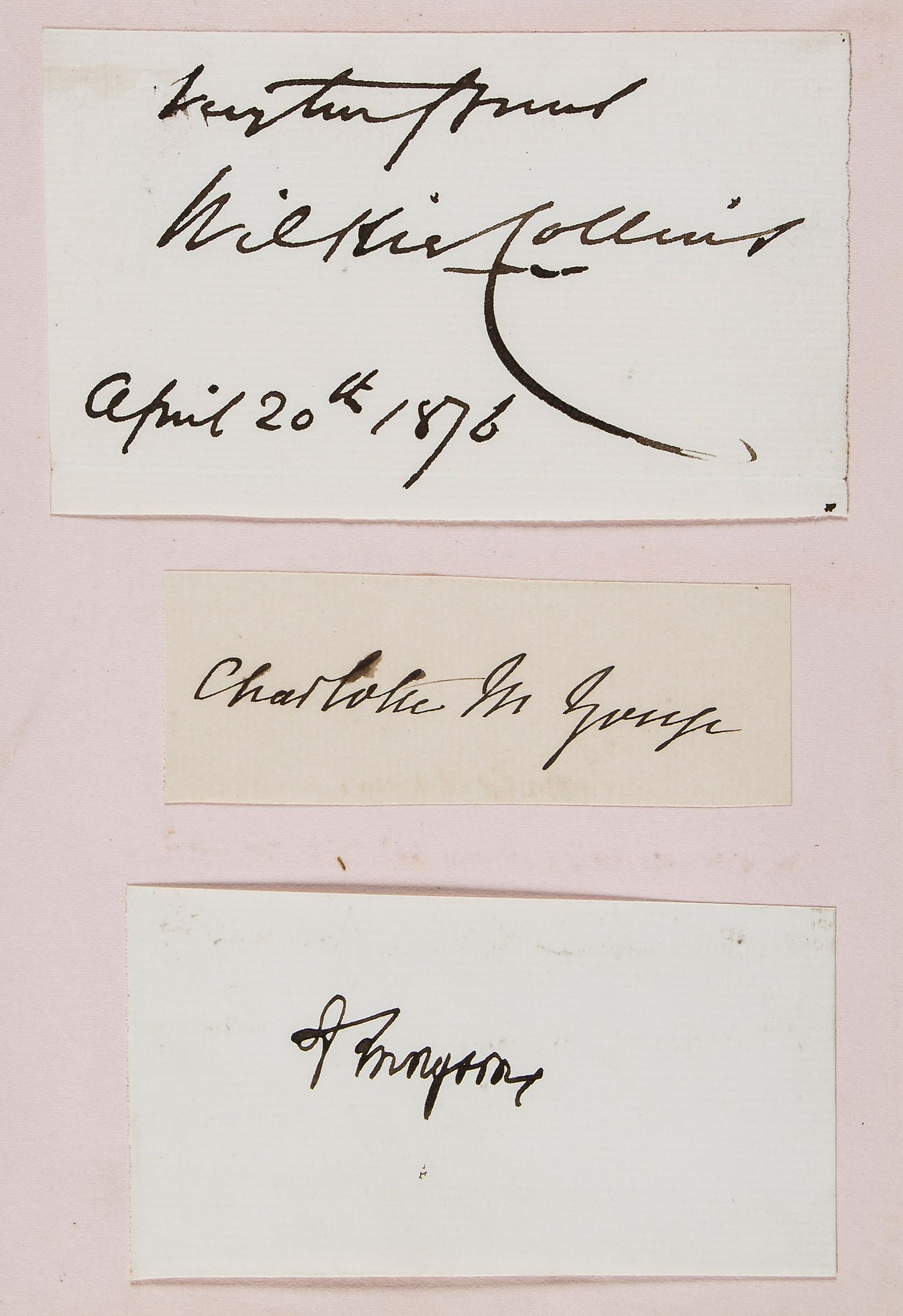 AUTOGRAPH ALBUM - Victorian autograph album, comprising clipped signatures and... Victorian - Image 3 of 7