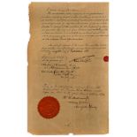 EDISON, THOMAS - Printed patent application signed by Thomas Edison in autograph, Printed patent