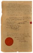 EDISON, THOMAS - Printed patent application signed by Thomas Edison in autograph, Printed patent