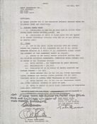 LENNON, JOHN - Photocopy facsimile of the draft version of the contract... Photocopy facsimile of