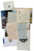 AUTOGRAPH COLLECTION - INCL. BRITISH POLITICIANS - Collection of greeting cards, letters and notes