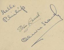 AUTOGRAPH ALBUM -INCL. LAUREL & HARDY - Autograph album containing signatures mainly by prominent