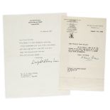 Typed letter signed ("Dwight Einsenhower") addressed to former staff Colonel at AFHQ and SHAEF V.