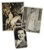 CLASSIC HOLLYWOOD - Collection of signed photographs, postcards Collection of signed photographs,