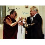 DALAI LAMA - A 19 x 24cm colour photograph of His Holiness the 14th Dalai Lama A 19 x 24cm colour