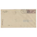 LINDBERGH, CHARLES - Envelope signed , addressed to Austin Brewer of Pan American Airways Envelope