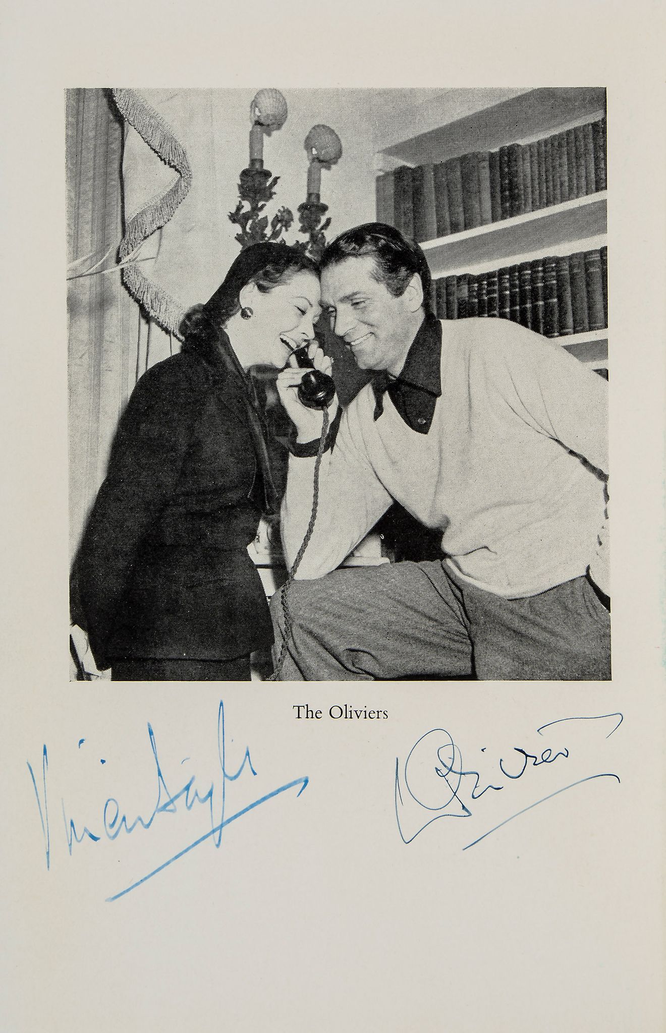 OLIVIER, LAURENCE & VIVIEN LEIGH - A copy of the first edition of 'The Oliviers' by Felix Barker A