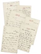 MILLAIS, JOHN EVERETT - Six autographed letters signed to the housemaster of Cotton House... Six