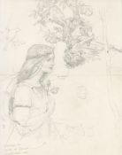 LUPTON, JOHN - Album comprising original pencil sketches by English artist and... Album comprising