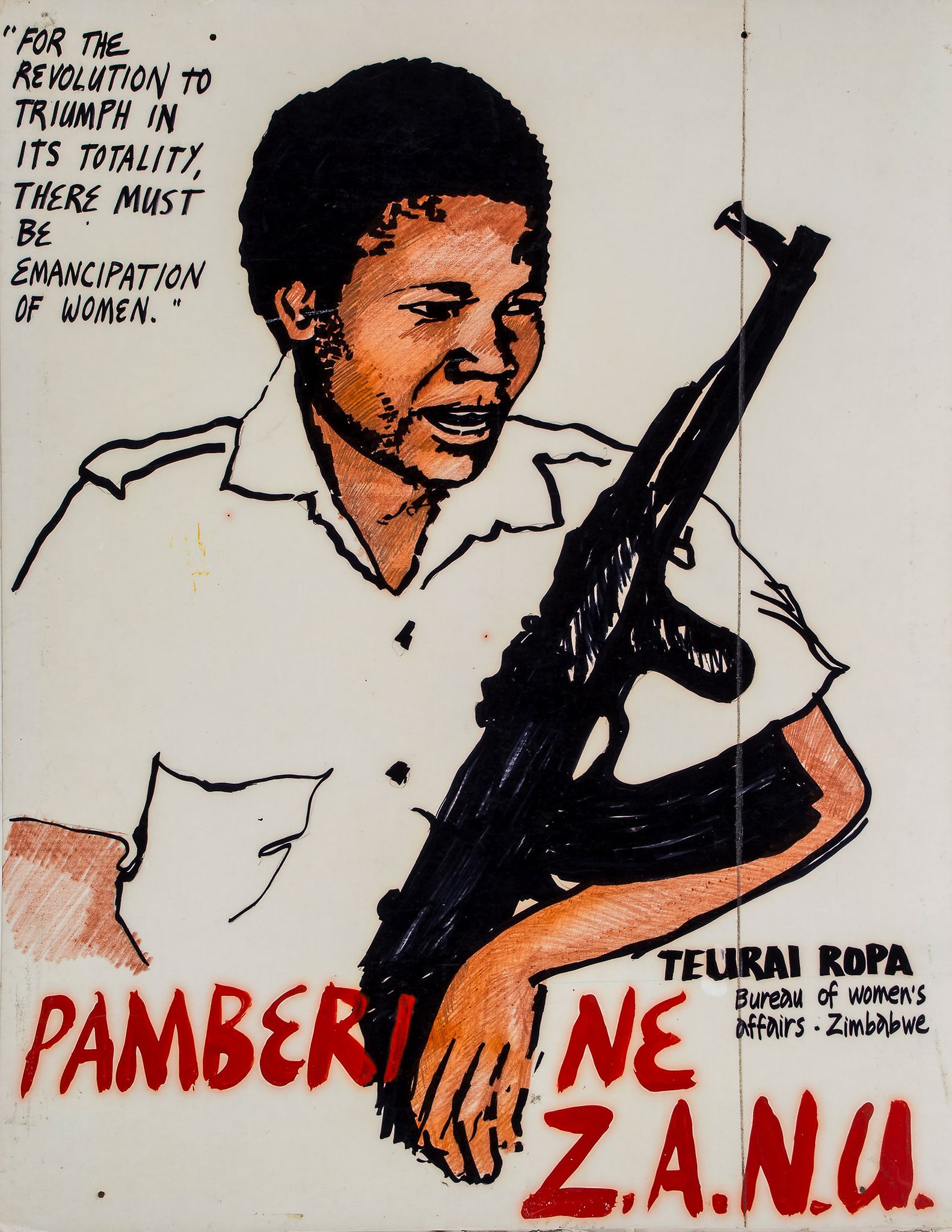 **ANTI- IMPERIALISM - APARTHEID - Collection of handmade posters used in political demonstrations... - Image 2 of 4
