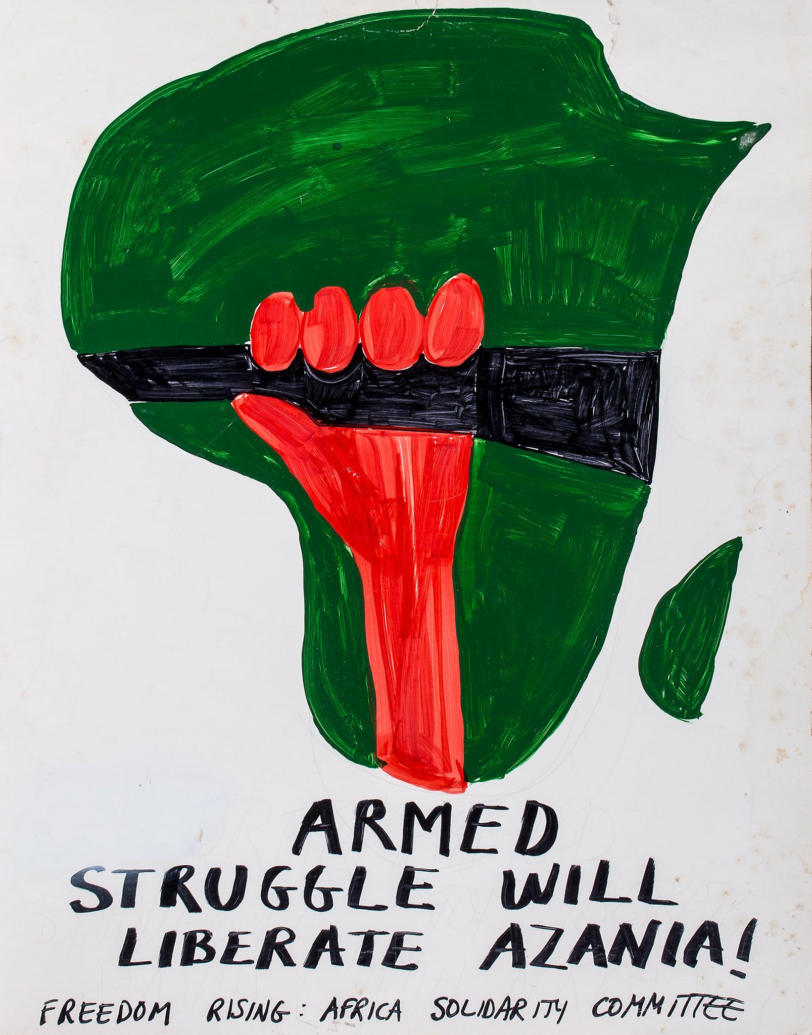 **ANTI- IMPERIALISM - APARTHEID - Collection of handmade posters used in political demonstrations... - Image 3 of 4