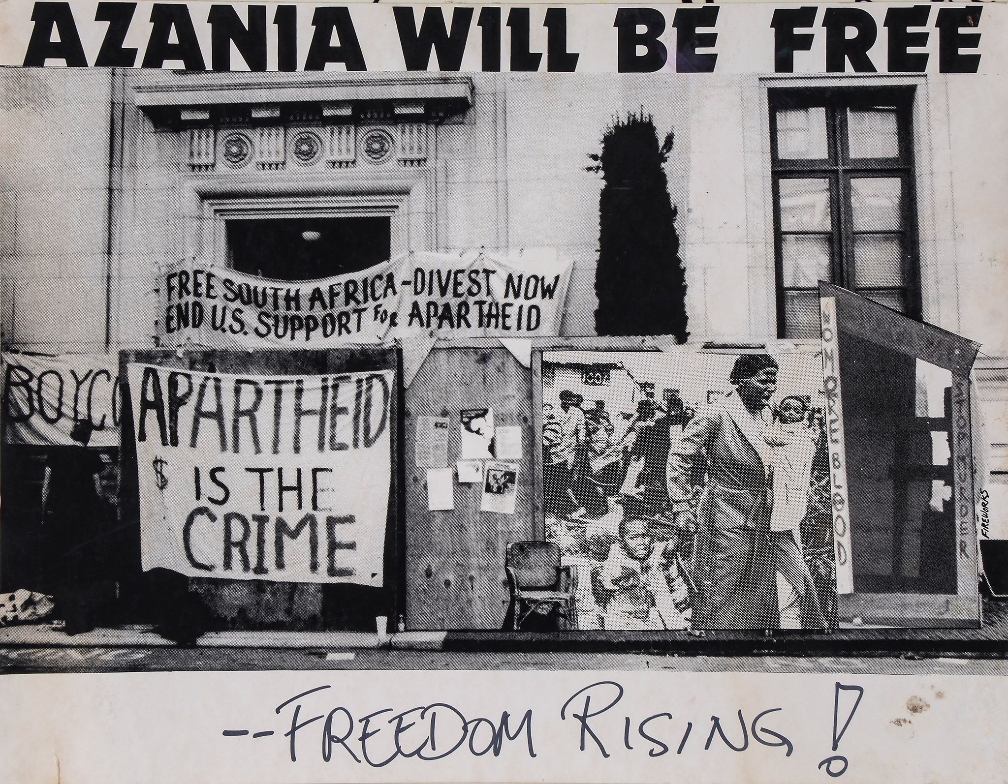 **ANTI- IMPERIALISM - APARTHEID - Collection of handmade posters used in political demonstrations...