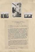 NAYYAR, PYARELAL - MAHATMA  GANDHI - Typed letter signed to Abraham Rosenthal, written in reply to