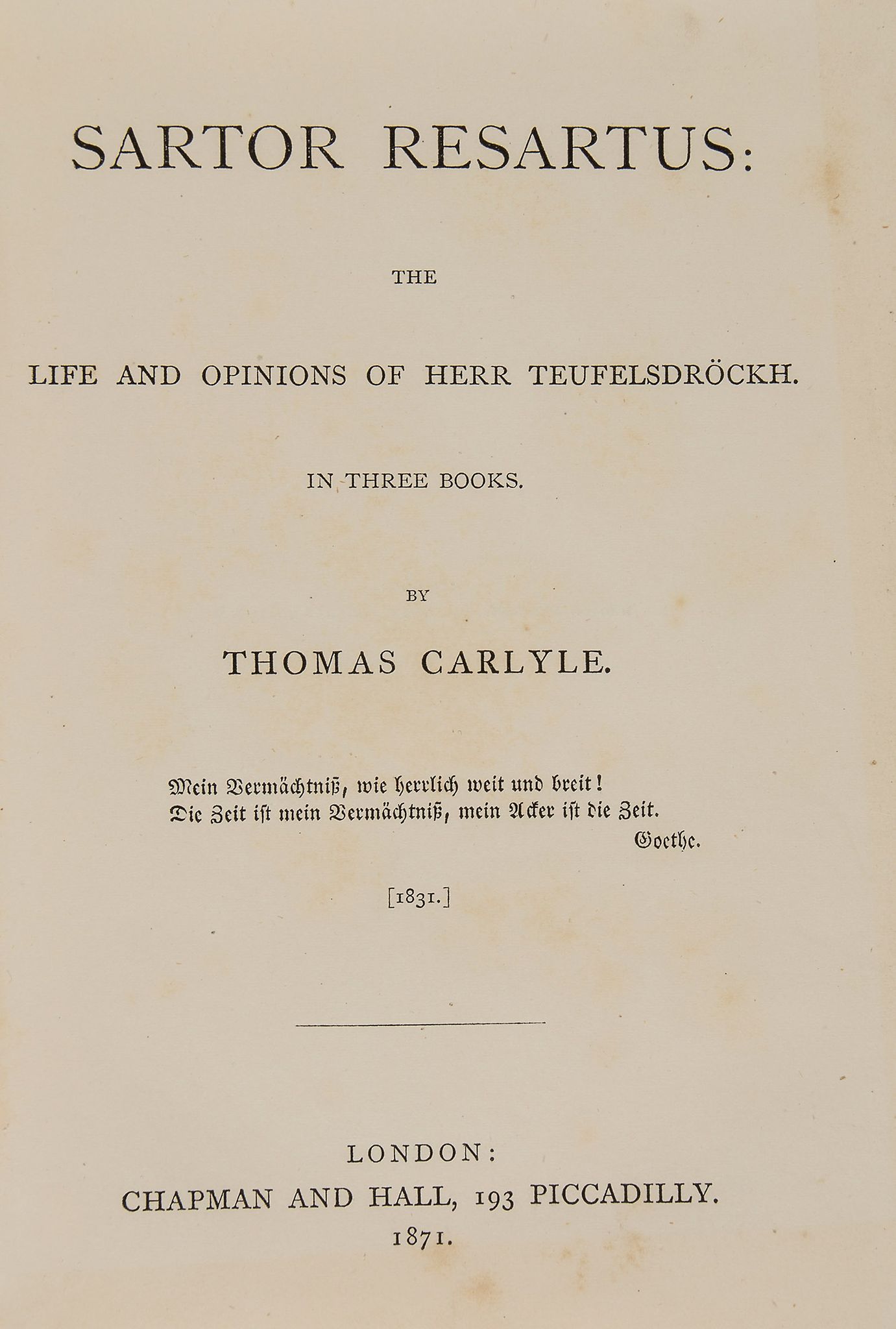 CARLYLE, THOMAS - Signed letter ("T. Carlyle"), written in the hand of his niece Mary Aitken on - Image 3 of 3