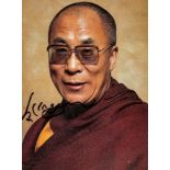 DALAI LAMA - A 13 x 10cm colour, head and shoulders photographs of His Holiness... A 13 x 10cm