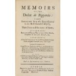 [Willem (Johan)] - Memoirs of the Duke de Ripperda...,  first edition , half-title, engraved head-